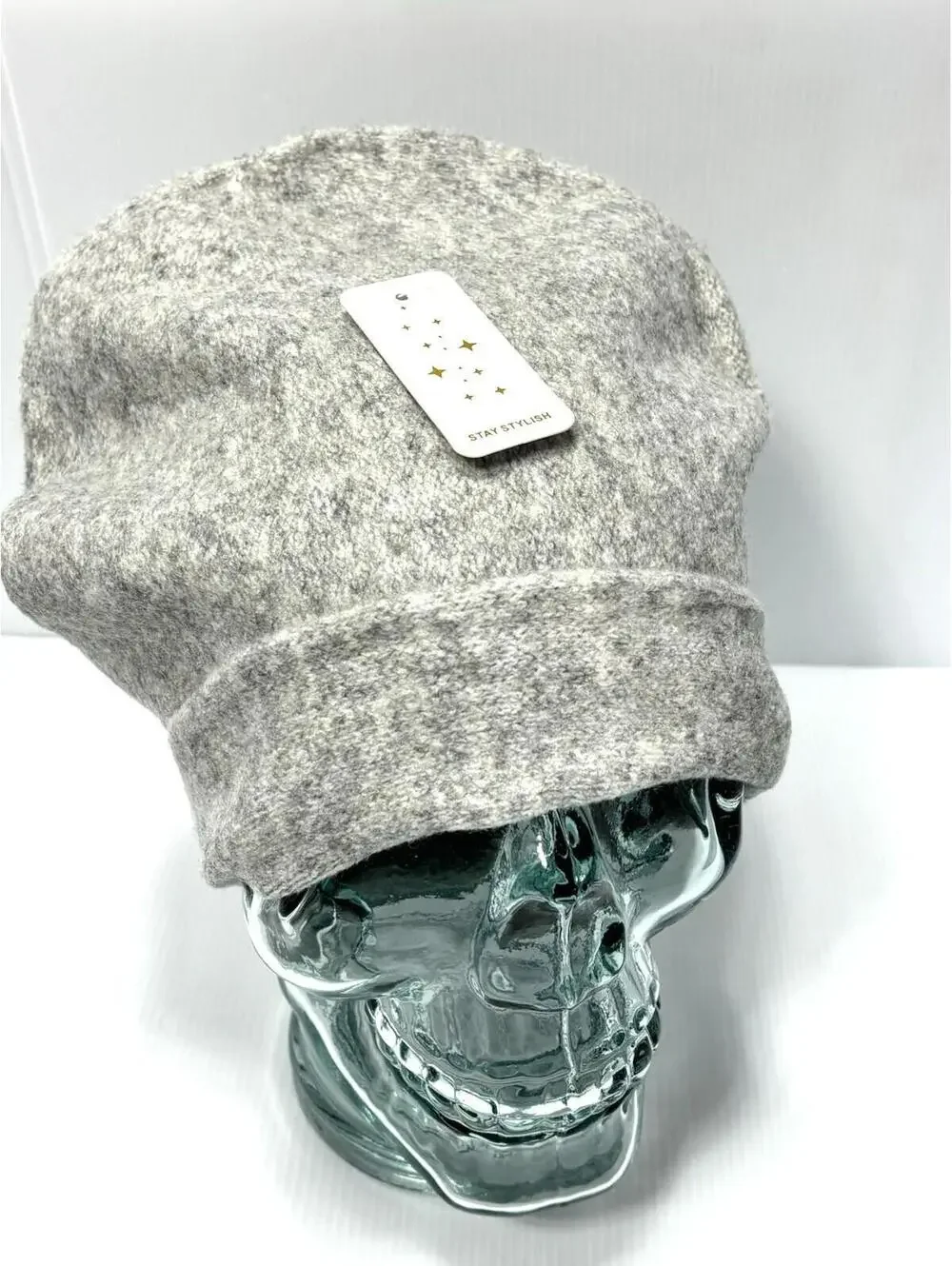 Slouchy Grey Beanie Unisex Winter Hat Casual Warm Knit Stylish Cap Soft New